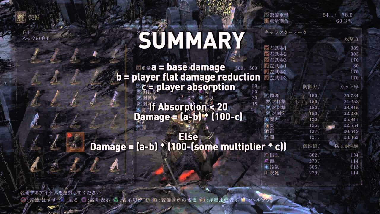 What stats increase flat dmg reduction ds3 2
